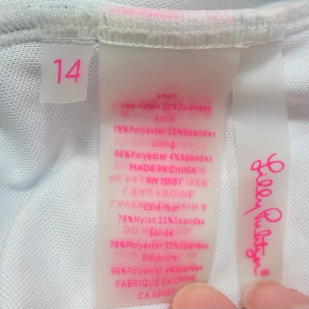 Lilly Pulitzer Jaspen one-piece swimsuit in “Pop Up Wish You Were Here,” size 14 - Picture 7 of 10